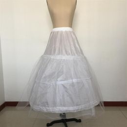 Abito da sposa in tulle bianco Abito da ballo in crinolina Abito da sposa Sottoveste 3 Anello in acciaio Abito da sposa lungo fino al pavimento Slip Style Wedding Pet308C