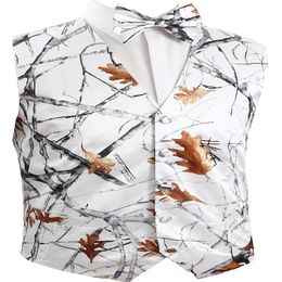 White Camo Groom Vests For Wedding Camouflage Slim Fit Mens Attire Custom Made Waistcoat Tailor Plus Size Orange Real Image2558