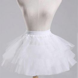 White Black Red Short Girls's Petticoat Three Layers Tulle Elastic Waist Kid's Accessories Underwear Hoopless Petticoa303k