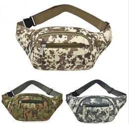outdoor running waist bags Multi-functional sports cross-body chest bag camouflage tactical hip packs fashion men women hiking cycling phone pouch waistpacks