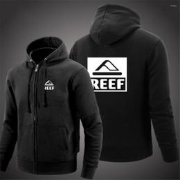 Men's Hoodies Reef 2023 Long Sleeves Jacket Zip Hight Quality Comfortable Solid Color Outerwear Tracksuits Hooded Coat Pullover Tops