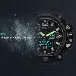 SMAEL 2020 Orange Camouflage Military Watches Brand Watch Digital LED Wristwatch Sport 1545B Mens Watch LuxuryClock Men Military A243v