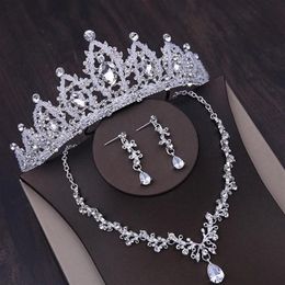 Bridal crown Headpieces wedding dress party banquet fashion accessories designer inlaid white crystal shining rhinestones women gi268D