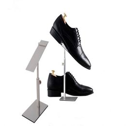 2pcs Multifunction sandals display stand women high heels display rack 2017 New Rotatable stainess steel men dress shoe display ho299q