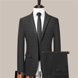 Men's Suits Boutique (Blazer Trousers) Fashion Business Casual British Style Gentleman Elegant Korean Version Of The Two-piece Suit