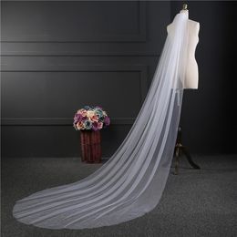2018 High Quality White Ivory Wedding Veil Appliques Lace Beaded Bridal Veils Bride Wedding Accessories For Wedding Dresses QC1180241L