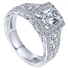 Wedding Rings CAOSHI Stylish Luxury Women Bright Zirconia Ring For Ceremony Fashion Engagement Accessories Gorgeous Jewellery Gift