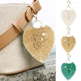 Keychains Key Chain Keychain Fashion Novelty Leaves Tassel Bag Pendant For Woman Car Ring