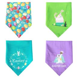 Dog Apparel Pet Dogs Collar Easter Decoration Scarf Neckerchief Triangular Towel Bandana Saliva Party Accessories #1204a