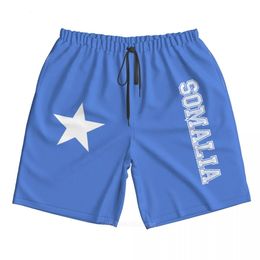 Men s Shorts 2023 Summer Polyester Somalia Country Flag 3D Printed Board Beach Pocket Running Pants 230721