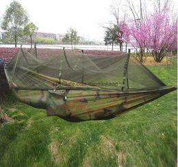 Outdoor camping hunting Travelling hammock double persons air mesh mosquito swing bed net free shipment canvas hammocks for child adult