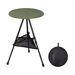 Camp Furniture Foldable Picnic Table Portable Tea Coffee Camping Folding Retractable Outdoor Round For Fishing Travel