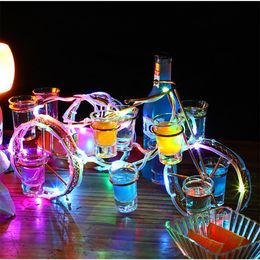 European style bicycle wine rack set rechargeable LED Luminous Beer wine bottle holder Glowing Champagne Cocktail rack294H