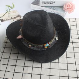 Large Fedora Hat Wide Brim Cap Felt Hats Cowboy Jazz Caps Fedoras Women Men Autumn Winter