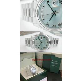 Original box certificate Casual Modern Men's Watches DAY-DATE President 118206 Mens Glacier Roman Dial 36MM2523