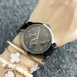 Fashion Brand wrist watch for women Girl TH flag style Steel metal band quartz watches TOM 09246c