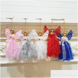 Christmas Decorations Angel Hanging Pendant Tree Plastic Ornaments Shop Home Window Decoration Xmas Gift Toy Drop Delivery Garden Fe Dhpur