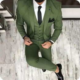 Fancy Green Groom Suits For Men Three Piece Man Blazer Evening Prom Men Dinner Wedding Tuxedos Great Gatsby Men Tuxedos Groom Wedd3359