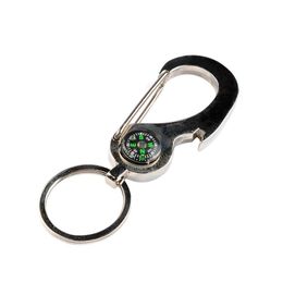 Usage Compass Bottle Opener Men's Fashion 3D Cute Metal Clasp Pendant Ring Key Keychain Keyfob320h