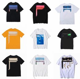 offies white T Shirt Mens Womens T-shirts Loose Tees Tops Man Casual Shirt Luxurys Clothing Shorts Sleeve tshirts v1Sf#