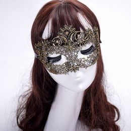 Colourful Gilding Lace Mask Woman Sexy Club Bar Cosplay Props Masquerade Wedding Single Party Eye Mysterious Costume Accessories