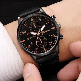 Reloj 2023 Moda Militar Relógio de Quartzo Masculino Relógios Esportivos de Couro Alta Qualidade Relógio de Pulso Relogio Masculino Saat Hodinky