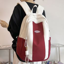 School Bags Girl Nylon Kawaii Red Student Bag Fashion Laptop College Backpack Teen Female Travel Book Lady Trendy 230721