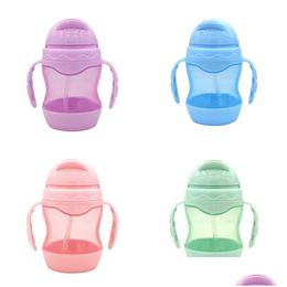 Other Drinkware Kids Sippy Cup Baby Learning Drinking Water Cups Child Leak-Proof And Drop-Proof Mug With Handle Drop Delivery Home Dhtdw