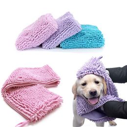 Fiber Pet Bath Towel Strong Water Absorption Bathrobe for Dog Cat Soft Grooming Quick-drying Multipurpose Cleaning Tool Supplies236Y