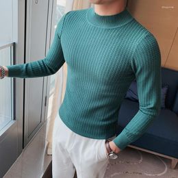 Men's Sweaters Male Cashmere Sweater Autumn Winter Soft Warm Jersey Jumper Robe Mens Pull Homme Hiver Pullover Mock Neck Slim Knitted