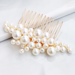 Headpieces Hair Jewellery Handmade Pearl Bridal Comb Wedding Accessory White High Imitation Headpiece