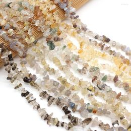 Beads Natural Stone Agate Citrine Rutilated Quartz Gravel Beaded For Jewellery Making DIY Bracelet Necklace Accessories Gift 5-8mm
