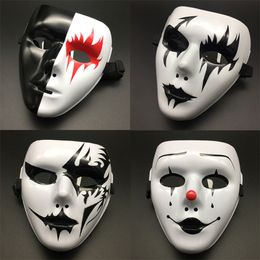 Party Masks selling Halloween props masquerade full face mask hip hop adult handpainted white street dance men 230721