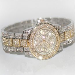 Diamond Rhinestone Luxury Silver Gold Watches Fashion Bling Bling Fashion Men Diamond Watch High Quality Lady Wristwatches306R