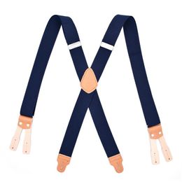 Fashion Classic Adults Braces Suspenders Casual Straps X-Back Shape Mens Trousers Suspensorio Button End Logger Work Suspenders2134