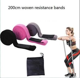 Long yoga resistance bands knitted elastic rubber latex bodybuilding exercise supplier equipment 3piece/ set chest expander power training pull tension band