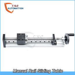 Ballscrew Manual Rail Sliding Table Handwheel with Lock Device SFU1605 Ballscrew Cross Slide Motion Linear Guide CNC DIY325z