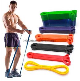 Colourful 5 Size Yoga belt Resistance Bands Gym Home Exercise Elastic Rubber Band for Men Women Yoga Tension Band