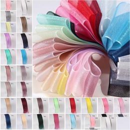 Gift Wrap Satin Ribbons 100 Yard/Roll 6Mm Diy Party Decorative Organza Ribbon 29 Colour Drop Delivery Home Garden Festive Supplies Eve Dhu5K