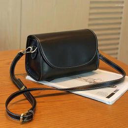 Evening Bags Genuine Leather Small Square Bag For Women 2023 Simple And Versatile Broadband Soft Retro Crossbody Co