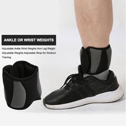 Accessories 1 Pair Fitness Adjustable Ankle Wrist Weights Arm Leg Weight Running 1KG Bands For Workout Training309Z