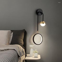 Wall Lamp Modern Led Interior Light Headboards Round Ball Background Aisle Living Room Nordic Creative Home Decor WallLamps