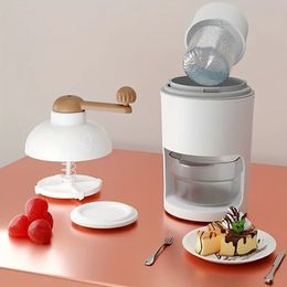 1pc Household Small Manual Hail Ice Breaker Hand Shaved Ice Sand Ice Continuous Sand Ice Machine Milkshake Ice Breaker Ice Maker Machine For Bedroom