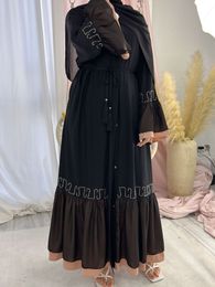 Ethnic Clothing Eid Ramadan Lace Abaya Women Party Dresses Islamic Black Morocco Kaftan Jubah Kimono Robe Maxi Long Dresses Abayas Dubai Vestido 230721