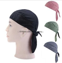 summer mesh cloth pirate hats outdoor bike motorcycle cycling cap outdoor sports yoga fitness mask caps breathable anti UV Head bands turban