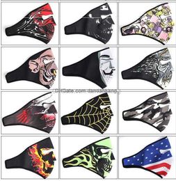 Tactical outdoor camouflage masks motorcycle bike cycling protective hooded mask devil evil mask Neoprene ski halloween cosplay mask 35style