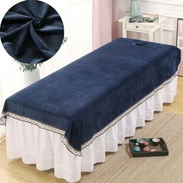 SPA Single Bed Sheet Crystal Velvet Beauty Salon Dedicated Beauty Bed Bedspread Clean Dust Cover Massage Dust Cover Sheet F0159 21294g