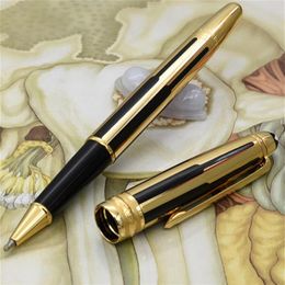 High quality new black and gold stripes roller ball pen ballpoint pens Fountain pen school office serial whole gift290j