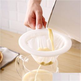 Colanders Strainers Kitchen Mesh Filter Reusable Super Fine Colander 120 Strainer With Handle Use For Honey Juice Tea Soy Milk Cof Dh3Yi