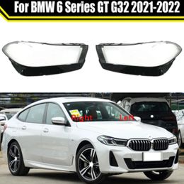 Car Headlight Cover Lens Glass Shell Front Headlamp Transparent Lampshade Auto Light Lamp Caps For BMW 6 Series GT G32 2021-2023